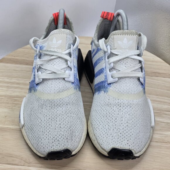Womens size 7.5 - adidas NMD_R1 Stencil Pack Athletic Sneakers White Blue G27950 - Picture 4 of 11